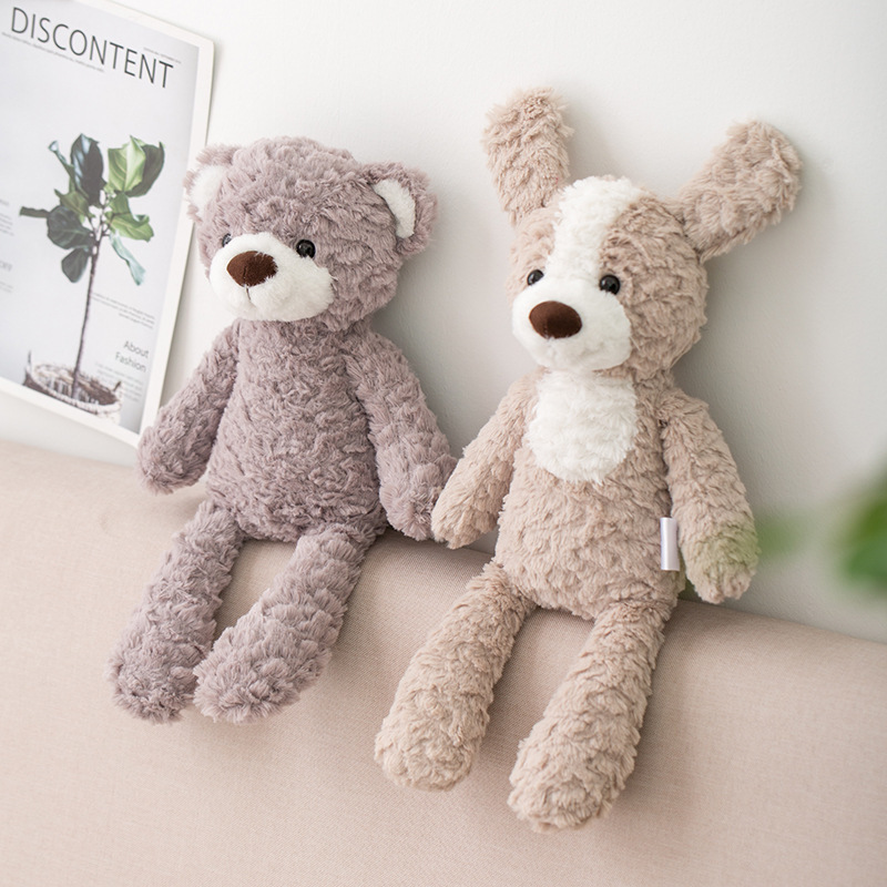 Dolls de pelúcia super macios pernas longas bebê apaziguamento brinquedo coelho rosa cinza ursinho urso cachorro elefante unicórnio de pelúcia brinquedos de boneca para crianças 220927