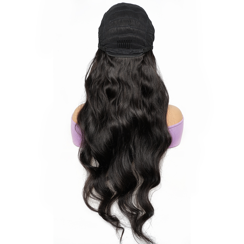 4x4 fala ciała koronkowa peruka Brazylijska Remy ludzkie włosy peruki dla czarnych kobiet t częściowo koronkowe perukę wstępnie ściętą linię włosów naturalny kolor bodywave