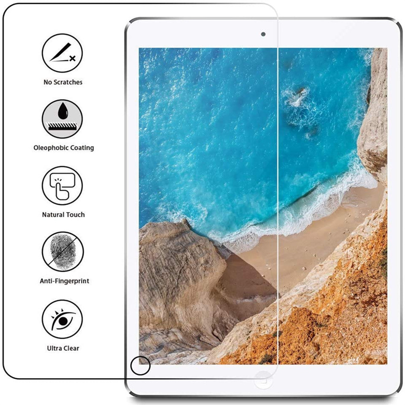 Protezione dello schermo in vetro temperato 9H iPad 9.7 Air 1 2 Pro 11 10.5 10.2 10th 10.9 2022 Mini 2 3 4 5 6 Pellicola protettiva senza bolle
