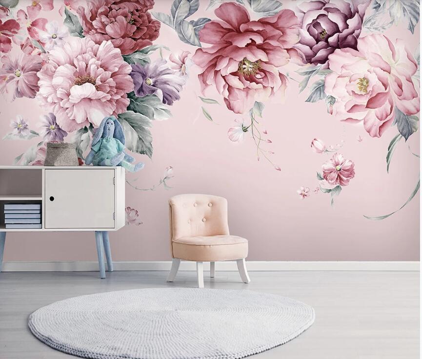 Wallpapers Beibehang Custom P o Wallpaper hand geschilderde pioen bloem muur bedekkende muurschildering voor woonkamer slaapkamer achtergrond 3D 220927