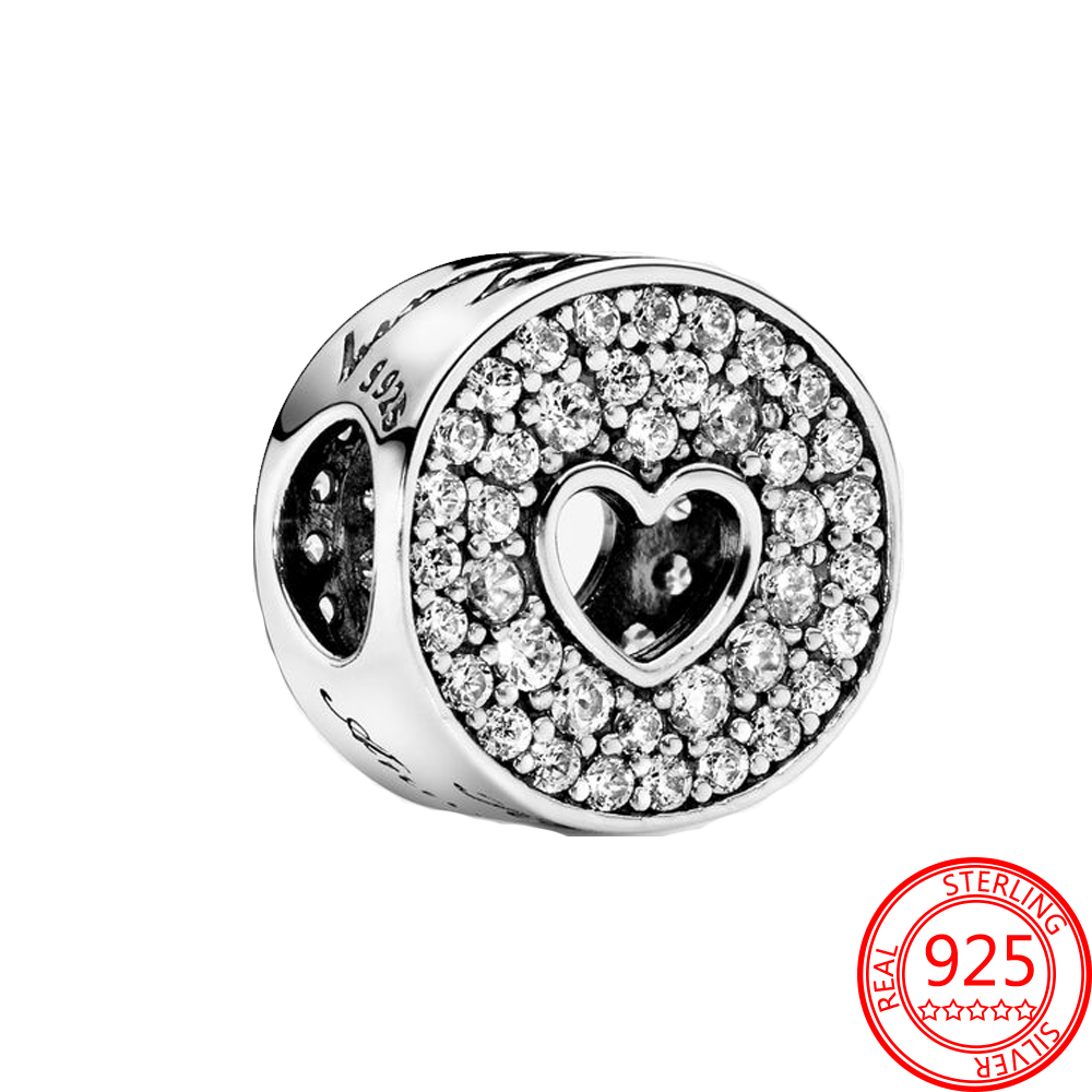 Nuevo popular 925 suspensión de plata esterlina rosa oro incisión redonda aniversario encanto pandora pulsera clásica joyería para mujer regalo de graduación