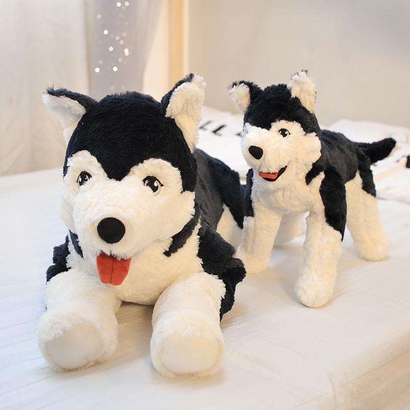 Poupées en peluche Mignon peluche LIVLIG Husky chien jouet oreiller en peluche loup de Sibérie longue peluche réaliste chien poupée jouets cadeau d'anniversaire pour les enfants 220927