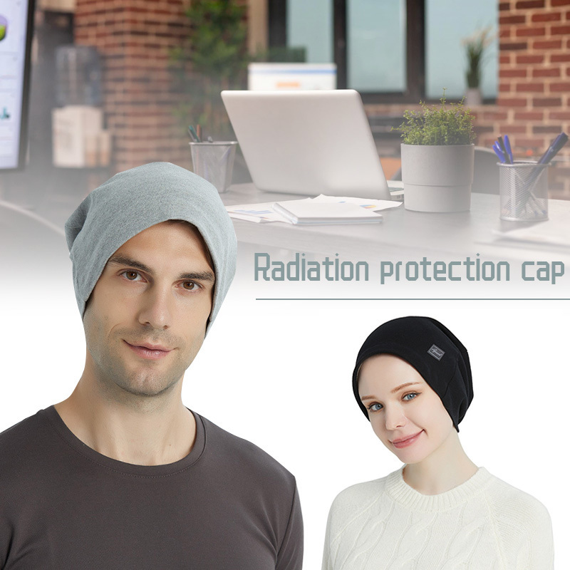 Beanieskull -doppen brede rand hoeden emmer anti -stralingsdop zilveren vezel elektromagnetische golf RFID afscherming multicolor emf bescherming hoed rfmicrowave 220927