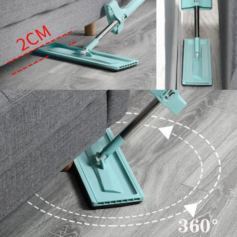 Mops Microfiber Retractable Household Cleaning No-washing Automatic Wringing Hand Wash Flat 180 Degree Rotation 220927