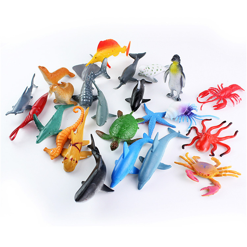 Anime Manga lot Marine Animal Ação Figuras de 6cm PVC Figura colecionável Toys Anime Figura Figuras Crianças Toys Cognição Presente 220923