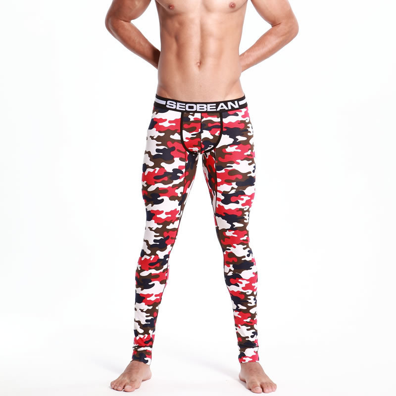 Intimo termico da uomo Seobean da uomo in cotone mimetico Long Johns Leggings intimo termico invernale 220927