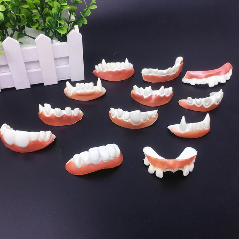 Партийные зубные зубные зубы Зубы Зомби передние зубы Бак смешной трюк Хэллоуин Шката