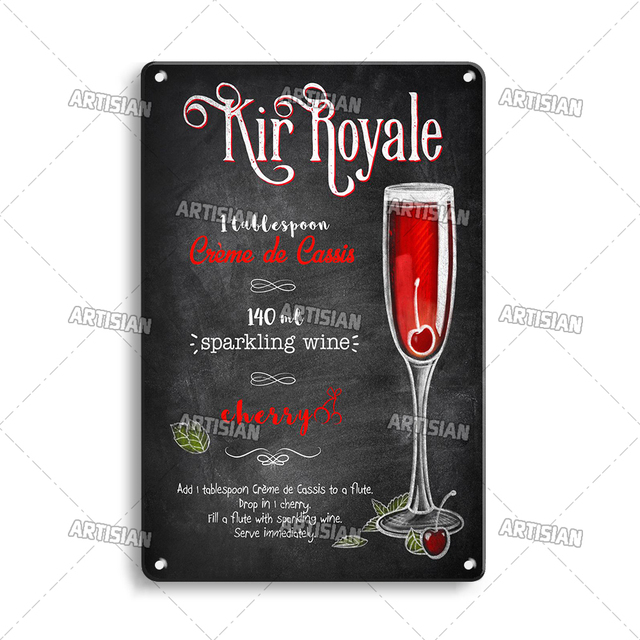 Cocktail artisien peinture en étain signe plaque décorative plaque vintage en étain signe man cave cave plaque plaque mur industriel décor1201343