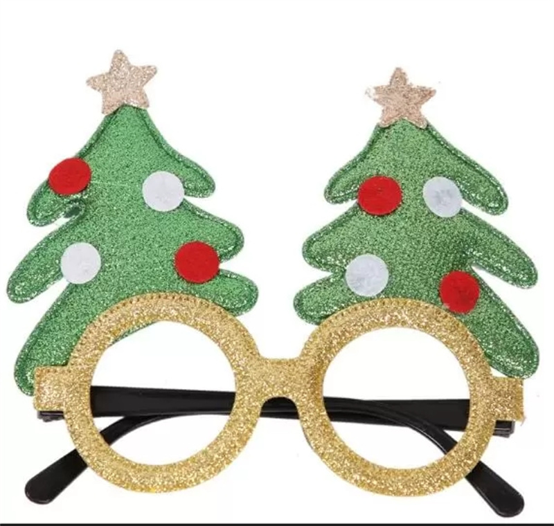 2022 Happy New year Christmas Glasses Snowman Decoration Xmas Party Antlers Ornament Eyeglasses