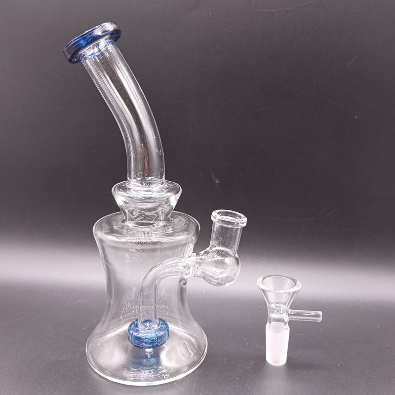 Mini narguilé en verre de 6,5 pouces avec pneu Perc Bent Oil Dab Rigs Shisha Pipes