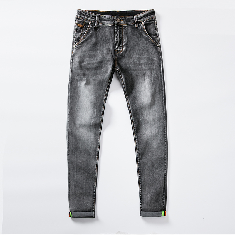 Men's Jeans ly Fashion Slim Fit Elastic Pencil Pants Khaki Blue Green Color Cotton Brand Classical Skinny 220927