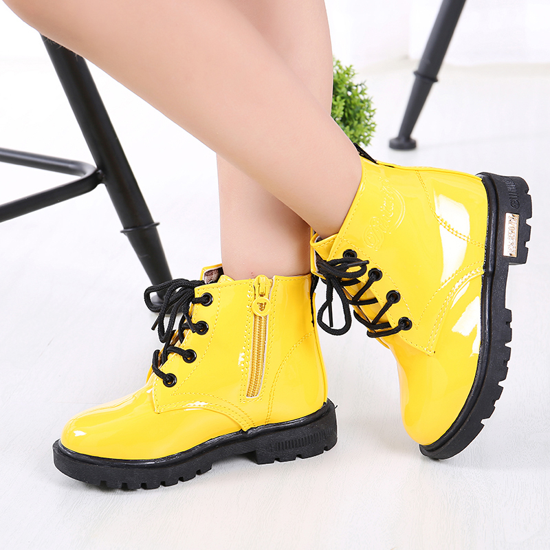 Boots Children Shoes for Size 21-36 Girl PU Leather Waterproof Winter Kids Snow Girls 220927