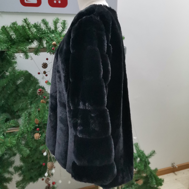 Cappotto da donna in pelliccia sintetica invernale caldo peluche Giacca morbida di lusso da donna di alta qualità spessa 220926