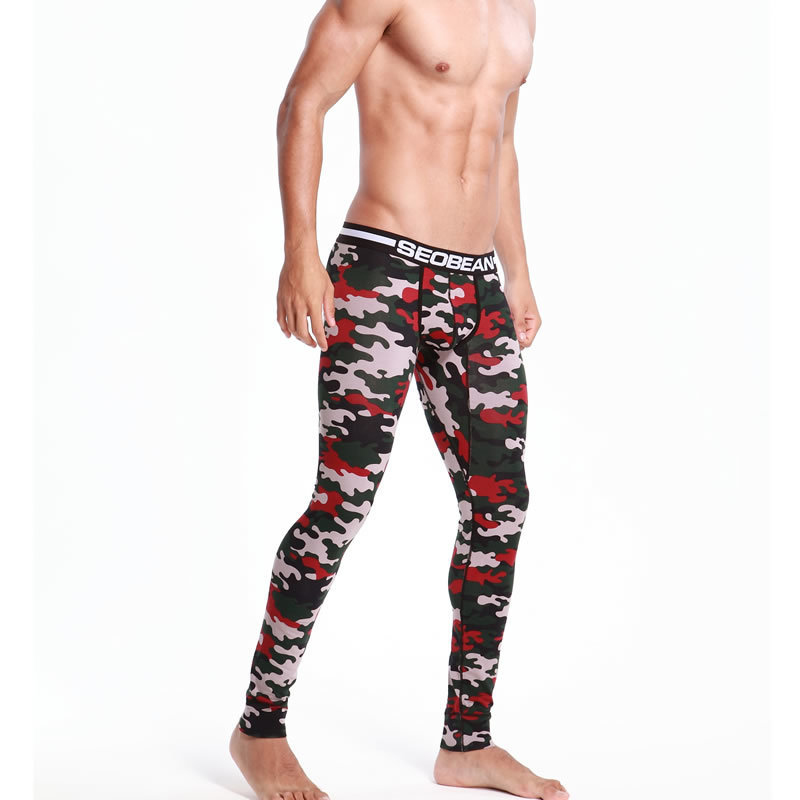 Intimo termico da uomo Seobean da uomo in cotone mimetico Long Johns Leggings intimo termico invernale 220927