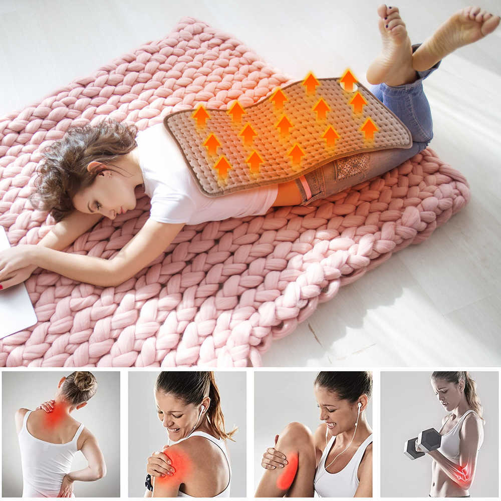 Blanket cm Microplush Electric Therapy Heating Pad Level Blanket for Abdomen Waist Back Pain Relief Winter Warmer Y2209