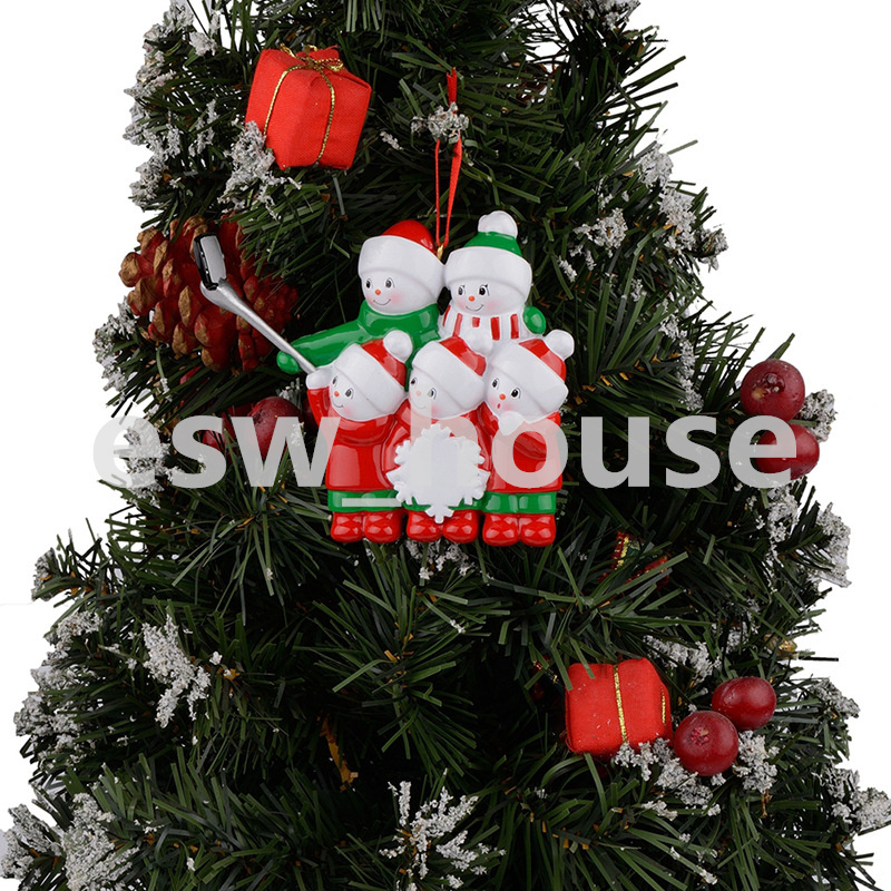 Ornamento de resina familiar de Natal personalizada 8 Estilos Nome DIY Nome de Decoração de árvore de Natal Presentes de férias