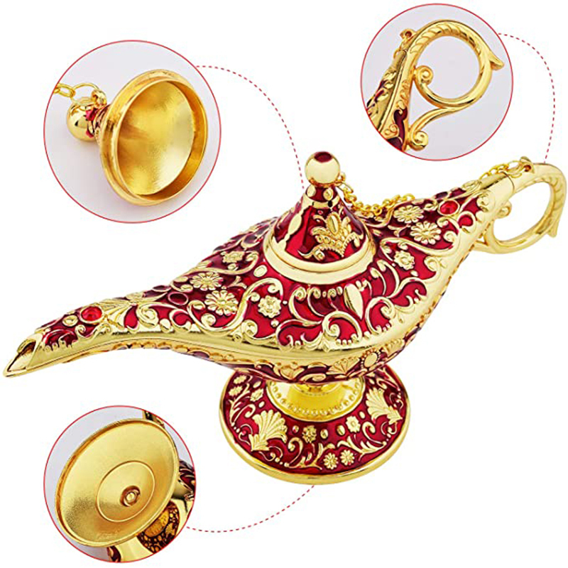 Dekorativa föremål Figurer Vintage Legend Aladdin Lamp Magic Genie In Ligh Tablett Crafts For Home Wedding Ation Gift Party 220928