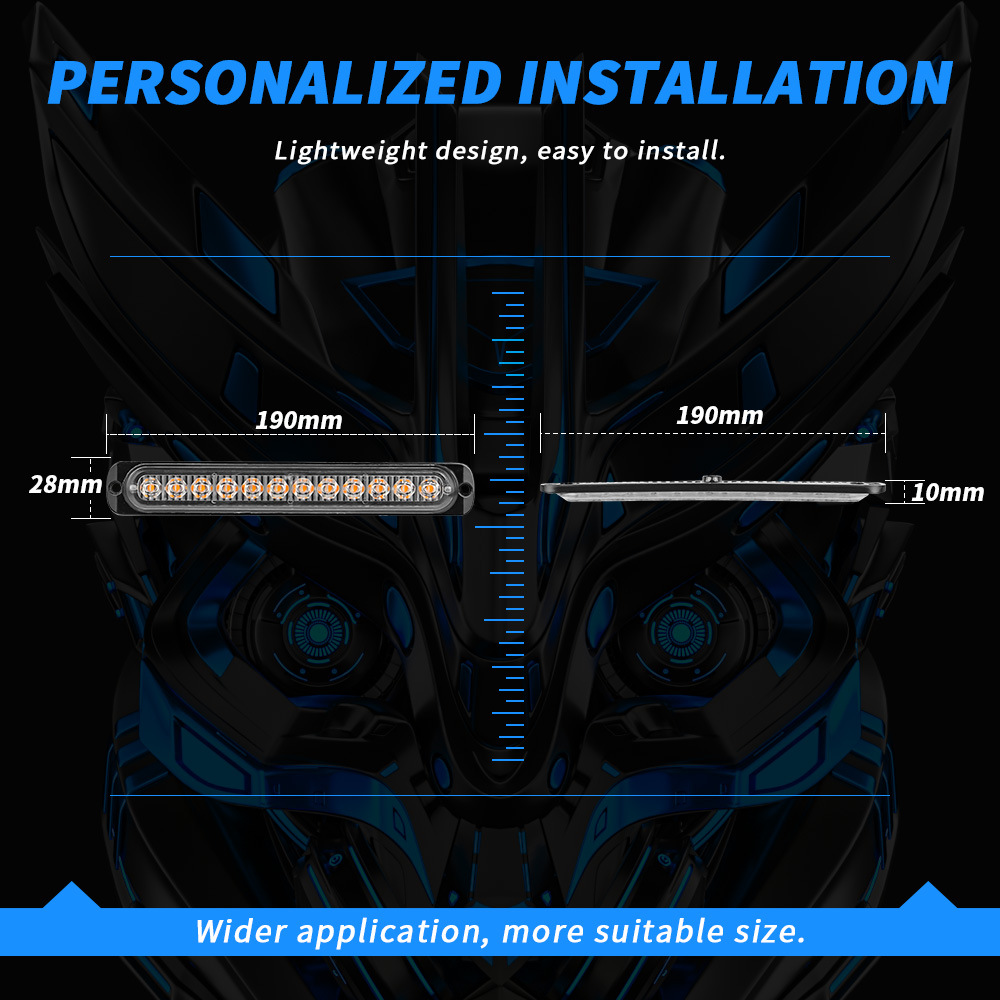 Car 4 X 12 LED Strobe Light Emergency Lights 12V Universal Surface Mount Auto Flashing For Car Truck Motorcycle Lightbar