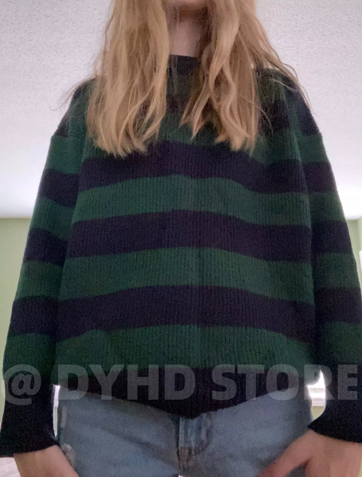 Maglioni da uomo Maglione lavorato a maglia vintage Uomo Donna Harajuku Pullover casual in cotone Maglione Tate Langdon Stesso stile Top a righe verdi Autunno 220928