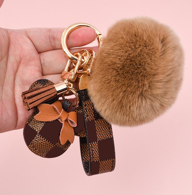 Mouse Design Car Keychain Favor Flower Bag Ciondolo Charm Gioielli Portachiavi Titolare uomo Regalo Fashion PU Leather Animal Portachiavi Accessori 4 pezzi / set