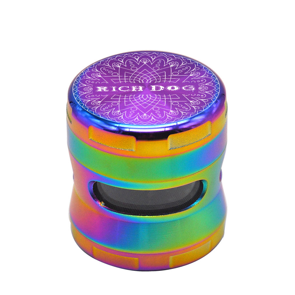 CHROMIUM CRUSHER smoking accessory Alloy Metal Rainbow Grinder 50MM Sharp Diamond Teeth Rainbow bong