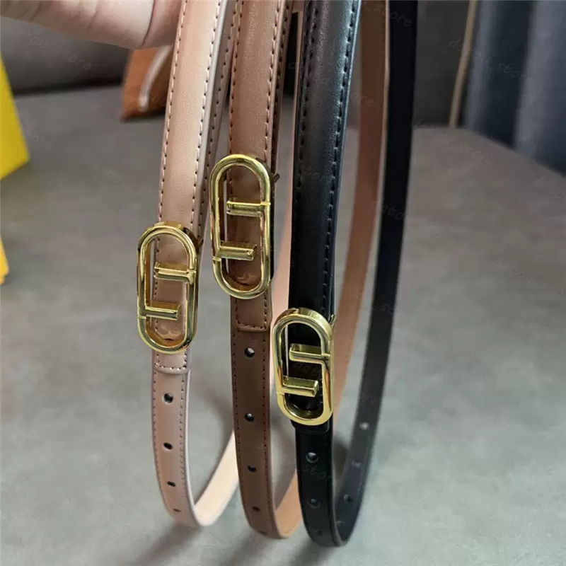 Designer Thin Leather Belts Womens Luxury Belt Fashion Mens Belt Cintura Ceintures for Woman Gold Buckle Midjeband Brev Bälten F 251F