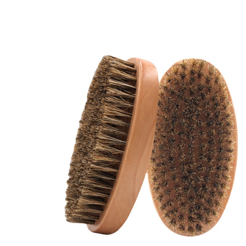 Men039s Oil Hair Styling Comb Clean Neck Wooden Bristle Beard Cleaning Brush7414085