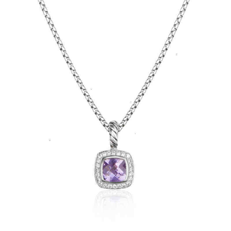 Pendant Necklaces Dy Necklace Sliver Fashion Jewelry Cross X Designer Diamond Garnet Onyx Men BlueTopaz Amethyst Petite High End W2848