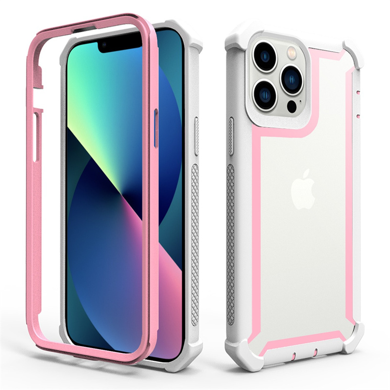 Stoßfeste Stoßstange Transparente Handyhülle für iPhone 15 14 13 12 11 Pro Max XR XS Max X 7 8 Plus Harte PC Klare Rückseite