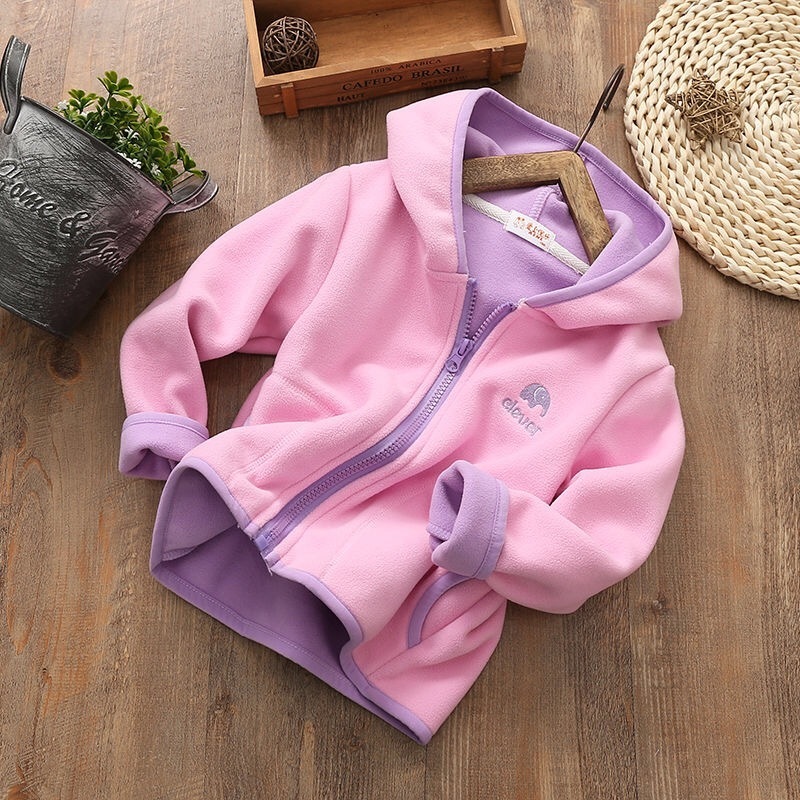 Jackets Kids Girls Coats Autumn Winter Soft Polar Fleece Hoodies Boys Coat Warm Children Outwear Teenagers 7 8 9 10 Years 220928