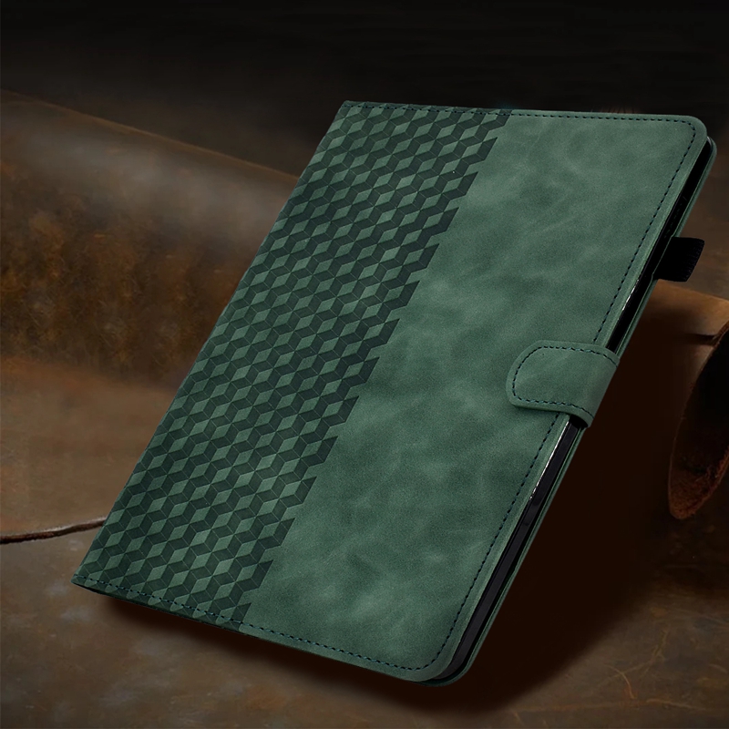 Cube Diamond Grain Leather Wallet Cases For Ipad Mini 6 1 2 3 4 5 7.9 Mini6 8.3inch Fashion Business PU Flip Cover Credit ID Card Slot Shockproof Stand Magnet Tablet Pouch