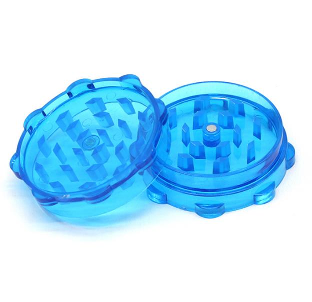 2 Parts Plastic Smoking Herb Grinder Accessories 65mm Acrylic Tobacco Grinders 