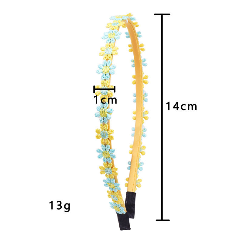새로운 머리띠 어린이의 아름다운 화려한 꽃 직물 헤드 밴드 헤드 밴드 소녀 공주 헤어 액세서리 머리 장식
