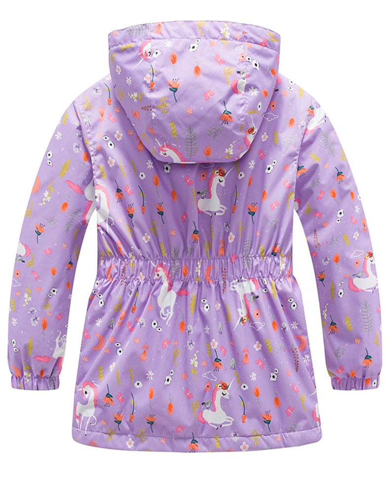 Giubbotti Giacca Unicorno Ragazze Cappotto Primavera Bambini Giacca a vento Pile polare Capispalla Impermeabile Bambini coreani Abbigliamento con cappuccio 220928