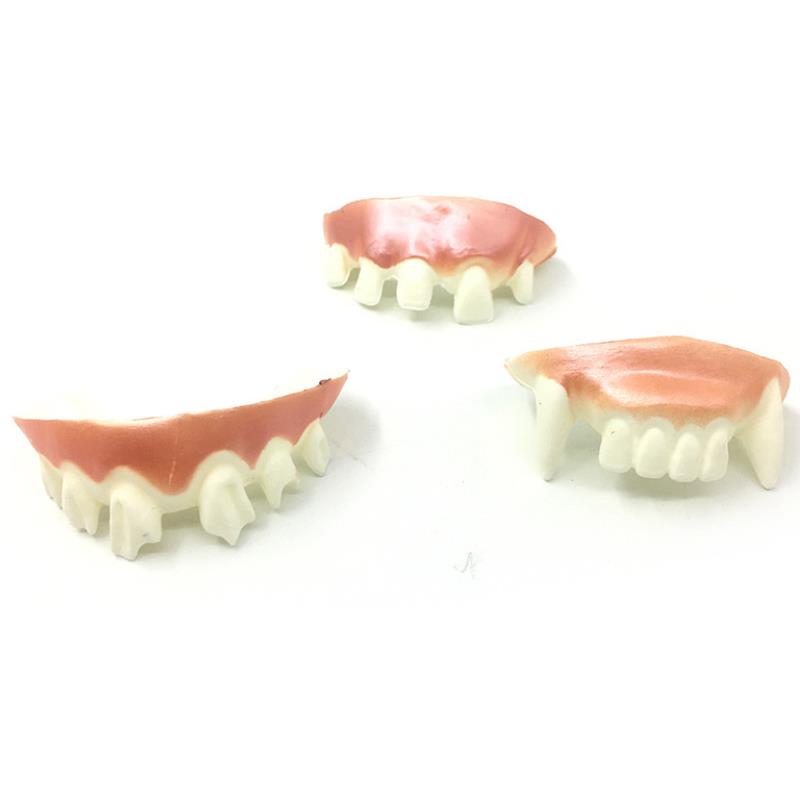 Decorazione feste dentiere denti da vampiro zombie denti anteriori buck trucco divertente scherzo di Halloween Forniture