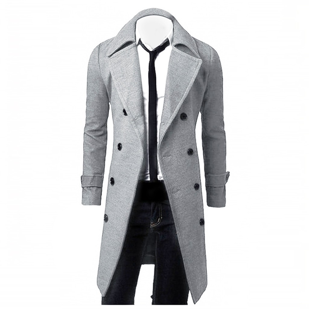 Herrenjacken Modemarke Autumn Jacke Langer Trench Coat Herren hochwertiger Selbstkultivation Solid Color Herrenmantel Doppelreihe Jacke 221006