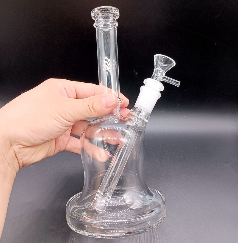 8 inch Clear Glass Water Bong Hookahs Oil Dab Rigs Smoking Pipes Shisha with Accessories