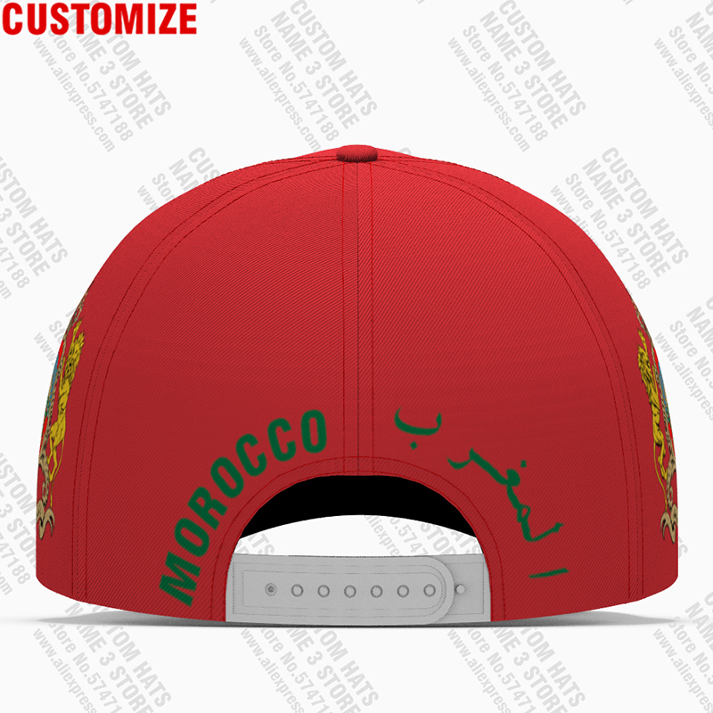 Casquettes de baseball Maroc Baseball Gratuit Nom sur mesure Équipe Ma Chapeau Mar Pays Pêche Voyage Arabe Nation Arabe Royaume Drapeau Couvre-chef 220928