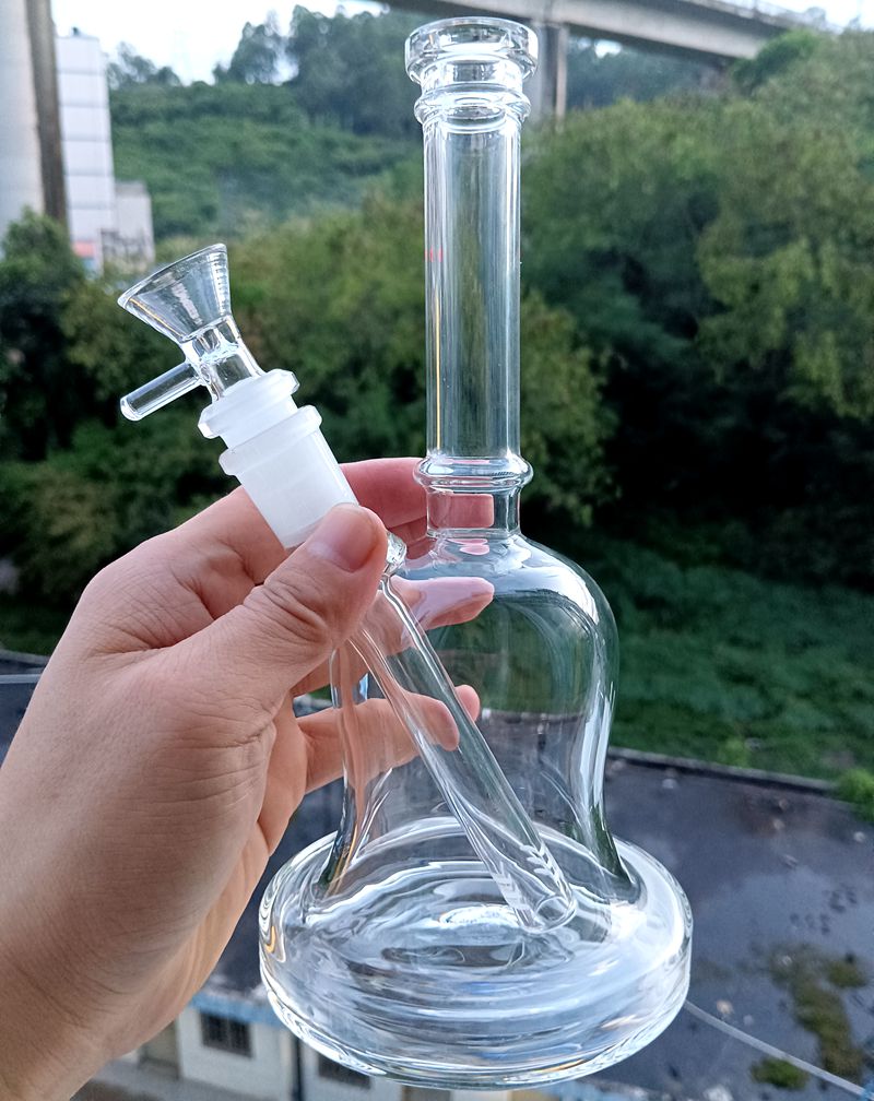 8 inch Clear Glass Water Bong Hookahs Oil Dab Rigs Smoking Pipes Shisha with Accessories