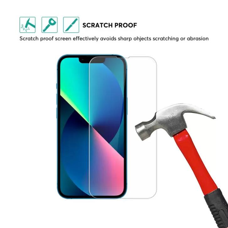 9h 2.5d Hempered Glass Screen Protector Full Cover Film för iPhone 15 14 13 12 Mini 11 Pro X Xs Max XR 8 7 Plus Samsung A52 A72 A32 A13 A33 A53 A73 0.3mm