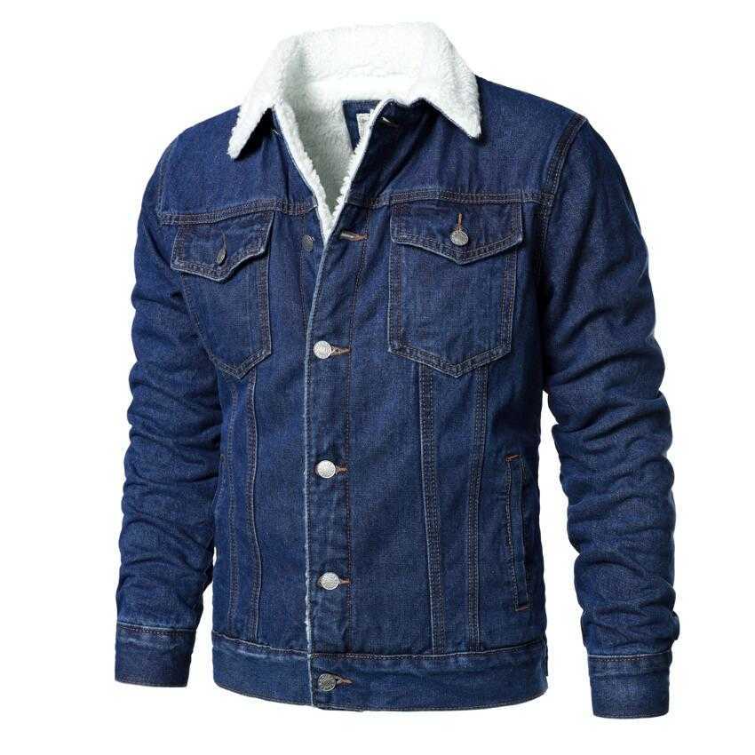 Erkek ceketler erkekler açık mavi denim ceketler ince gündelik denim katlar yeni erkek yüksek kaliteli pamuk daha kalın kış jean ceketleri sıcak paltolar xs-6xl t220926