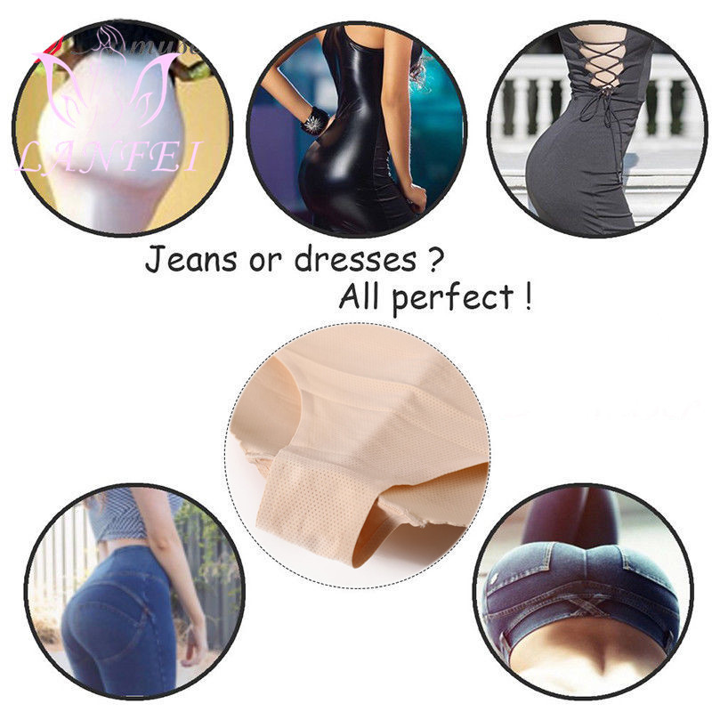 Kvinnors shapers Lanfei Fake Ass Seamless Women Body Shaper Slanties Shapewear Hip Enhancer Booty Pad Push Up Butt Lifter Pant Underwear 220928