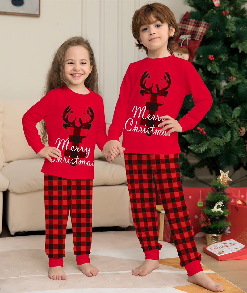 Atuendos de combate familiar pijama de Navidad atuendos a juego para madera de madera bebé nave dreamswear mami y niñas familiares chr7540913