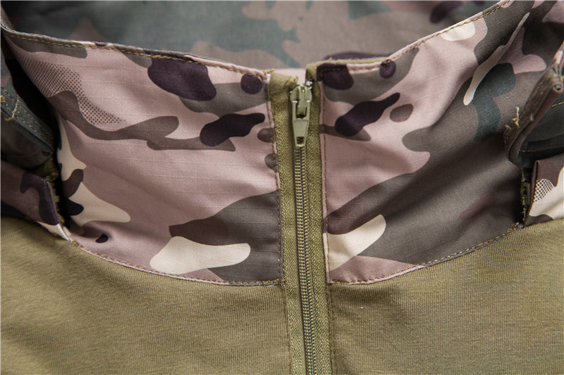 Herren Hoodies Sweatshirts Herren Military Camouflage Taktisches Langarm-T-Shirt Mode Kapuzen-Camouflage-Langarmpullover EU-Größe 220928