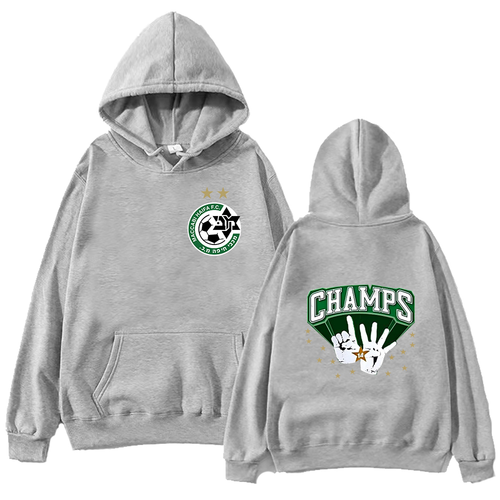 Heren Hoodies Sweatshirts Israël Kampioenschap Voetbalteam Haifa Maccabi Patroon Print Hoodie Heren Lente en Herfst Sport Oversized Veelkleurig Outdoor 220928