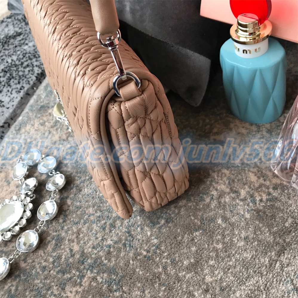 Najwyższej jakości łańcuszek inkrustowany kryształowymi torebkami na ramię miękkie torebki ze skóry owczej luksusowy designewallet damska torba na ramię Tote torby wieczorowe torebki