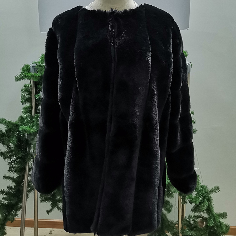 Cappotto da donna in pelliccia sintetica invernale caldo peluche Giacca morbida di lusso da donna di alta qualità spessa 220926