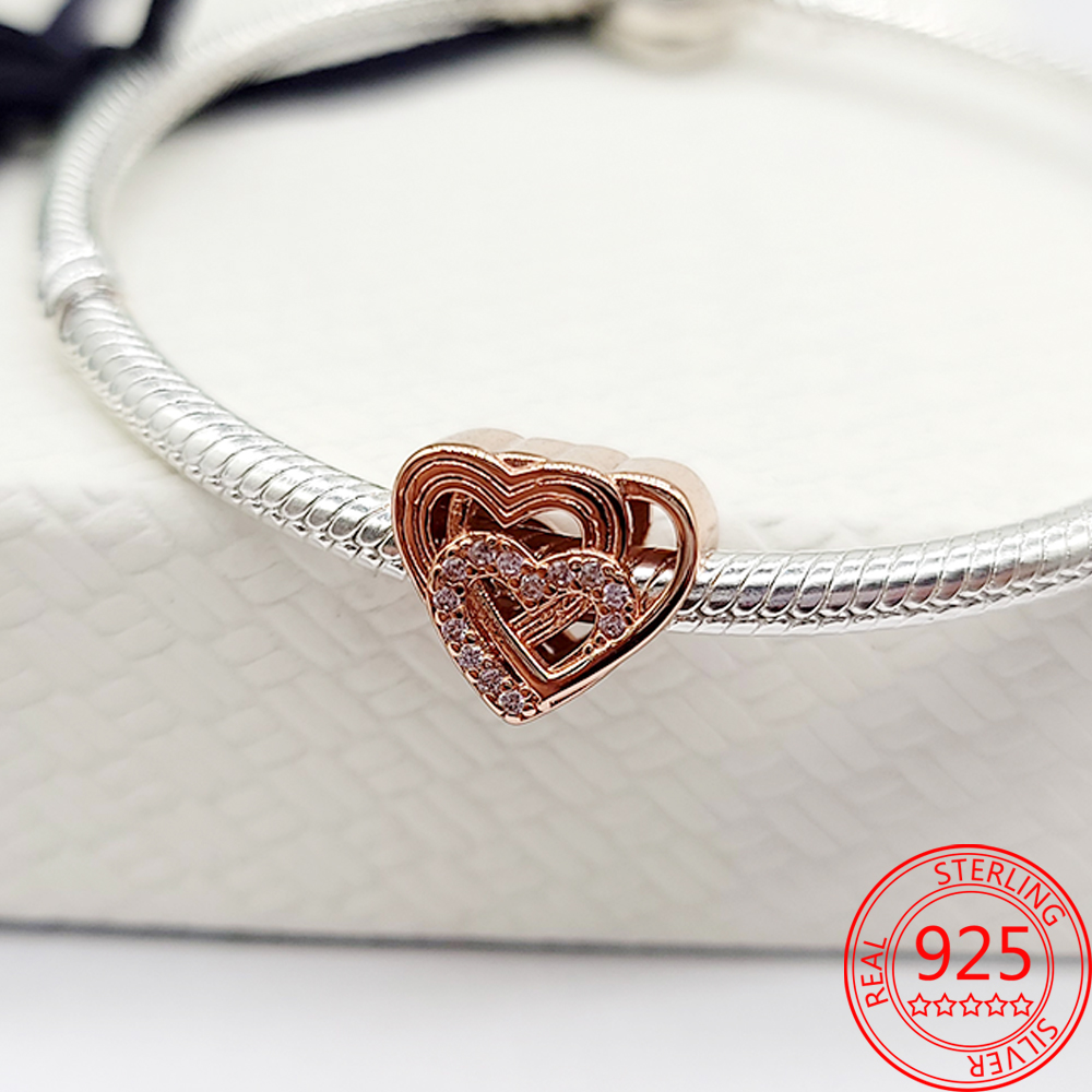 el nuevo y popular colgante de cuentas de amor romántico con esmalte de plata de ley 925 es perfecto para pulseras pandora diy regalos del día de san valentín