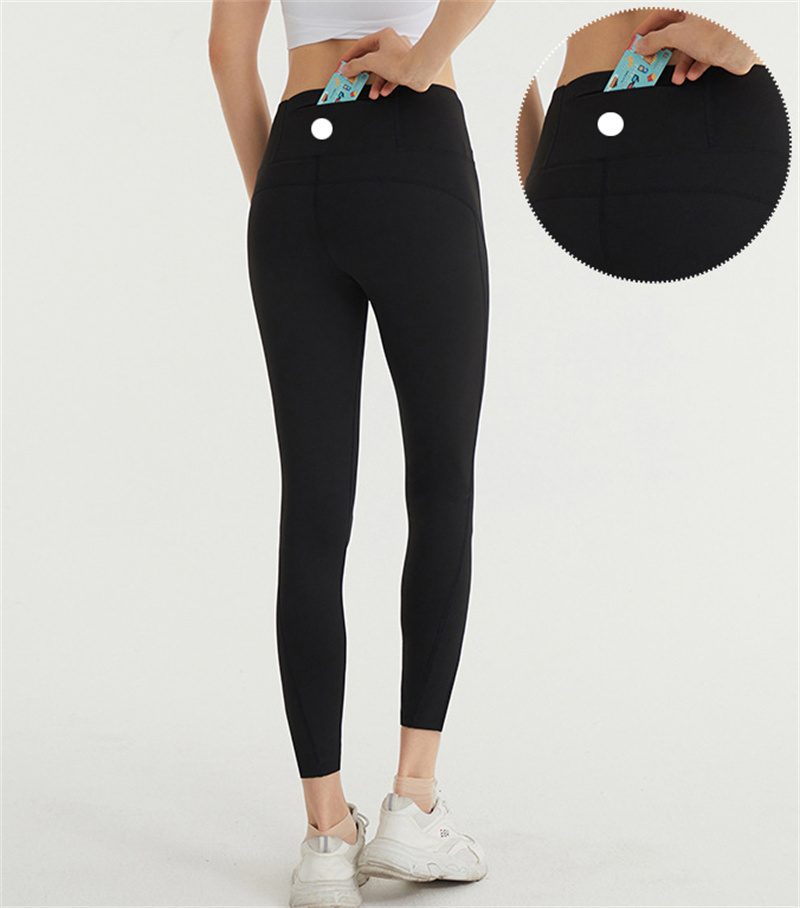 LL Mujeres Yoga Noveno Pantalones Push Fitness Leggings Suave Cintura Alta Bolsillo Trasero Levantamiento De Cadera Elástico Casual Pantalones Para Correr es L6215284e