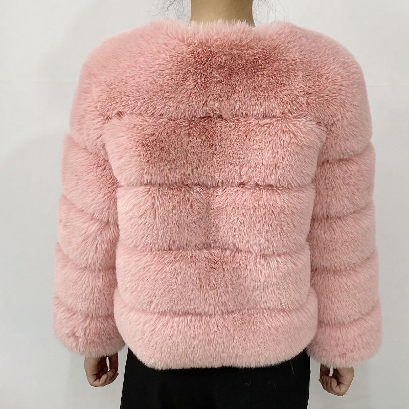 여자 모피 가짜 여자 코트 가을 겨울 고품질 푹신한 짧은 재킷 대형 220928